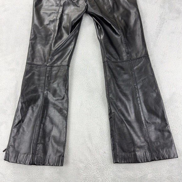 Danier Leather Black Flared Pants Women's Size 6 US - Picture 13 of 13